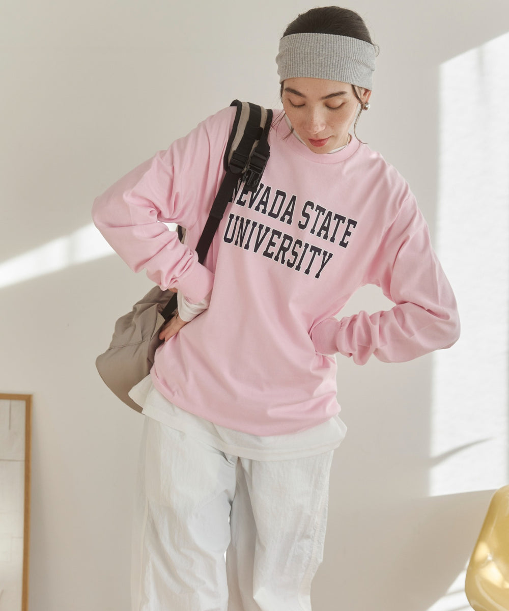 カレッジロゴプリントロンT