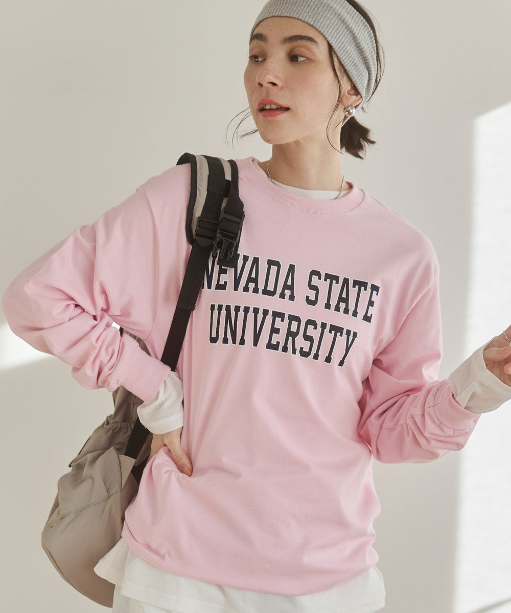 カレッジロゴプリントロンT