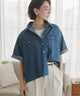 オーバーサイズデニム半袖シャツ