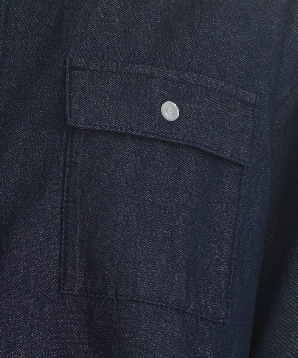 オーバーサイズデニム半袖シャツ