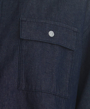 オーバーサイズデニム半袖シャツ