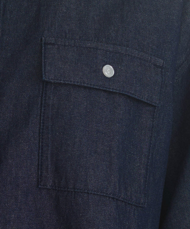 オーバーサイズデニム半袖シャツ