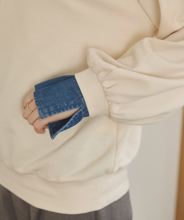 デニム襟スウェット