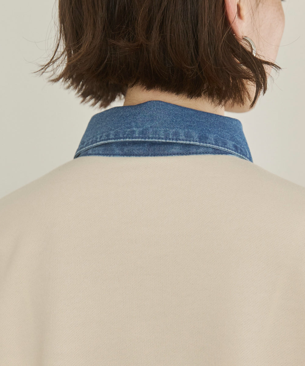 デニム襟スウェット