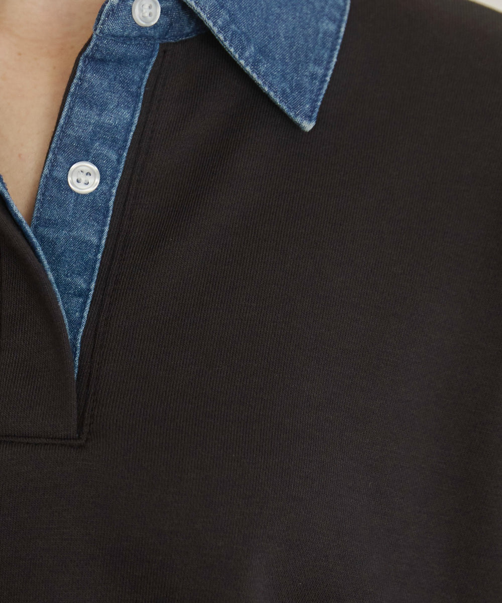 デニム襟スウェット