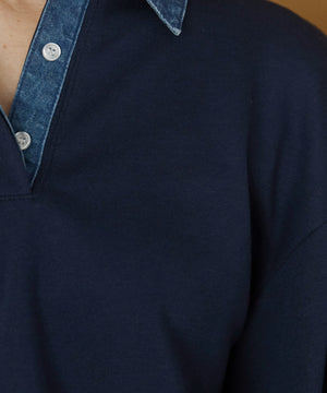 デニム襟スウェット