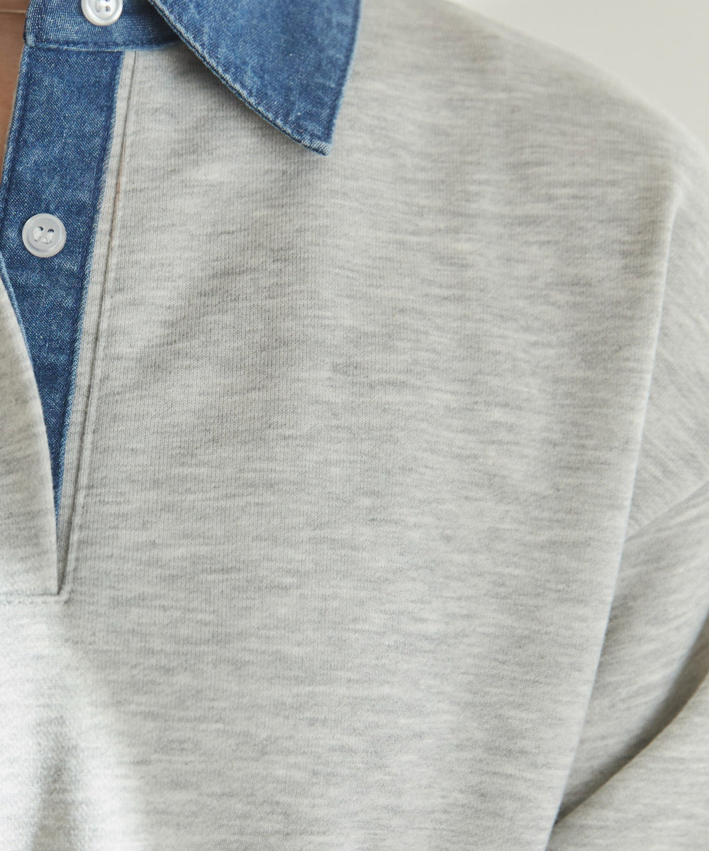 デニム襟スウェット