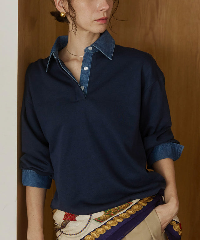 デニム襟スウェット