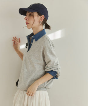 デニム襟スウェット