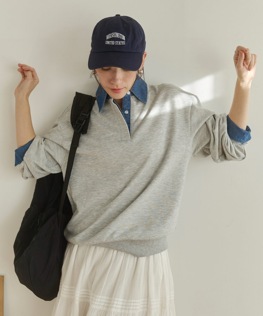 デニム襟スウェット