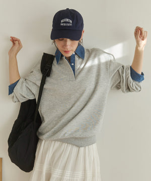 デニム襟スウェット