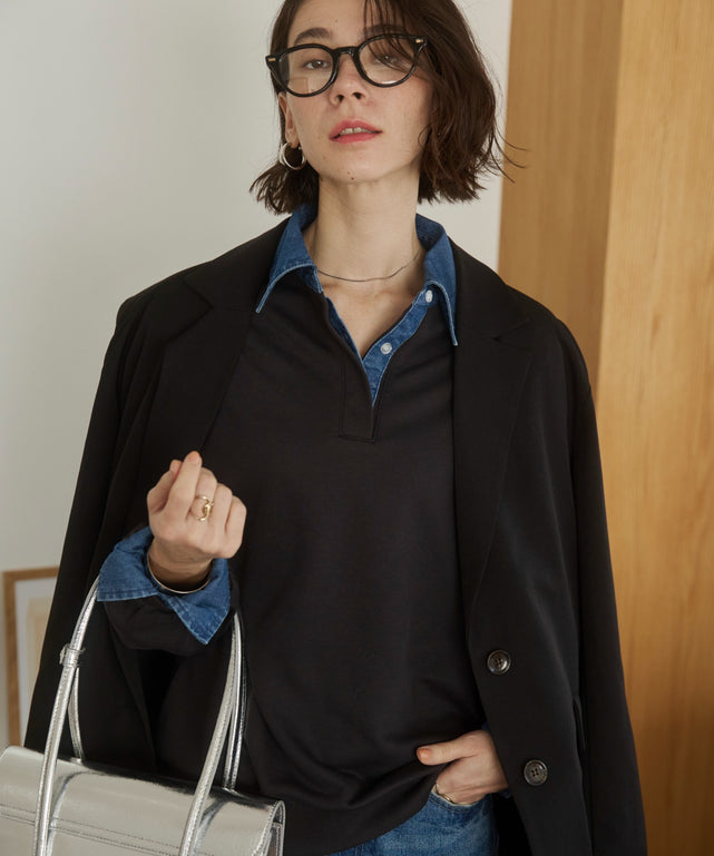 デニム襟スウェット