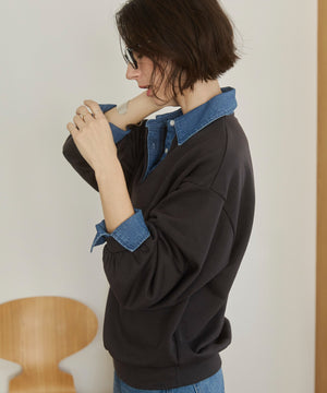 デニム襟スウェット