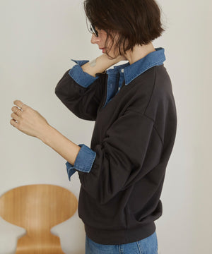 デニム襟スウェット