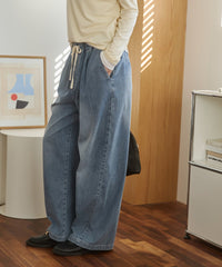 デニムイージーパンツ