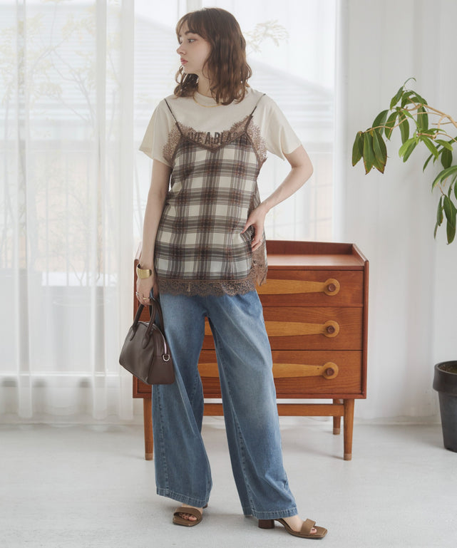 デニムイージーパンツ