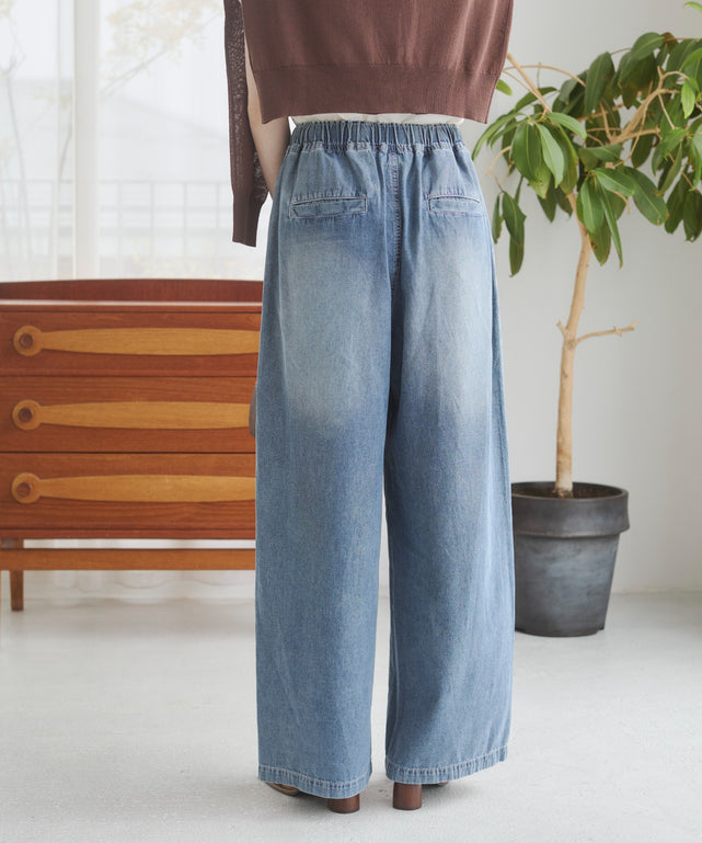 デニムイージーパンツ