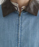 レザーカラーワークブルゾン