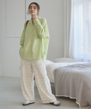 キャンブリックボイルオーバーシャツ