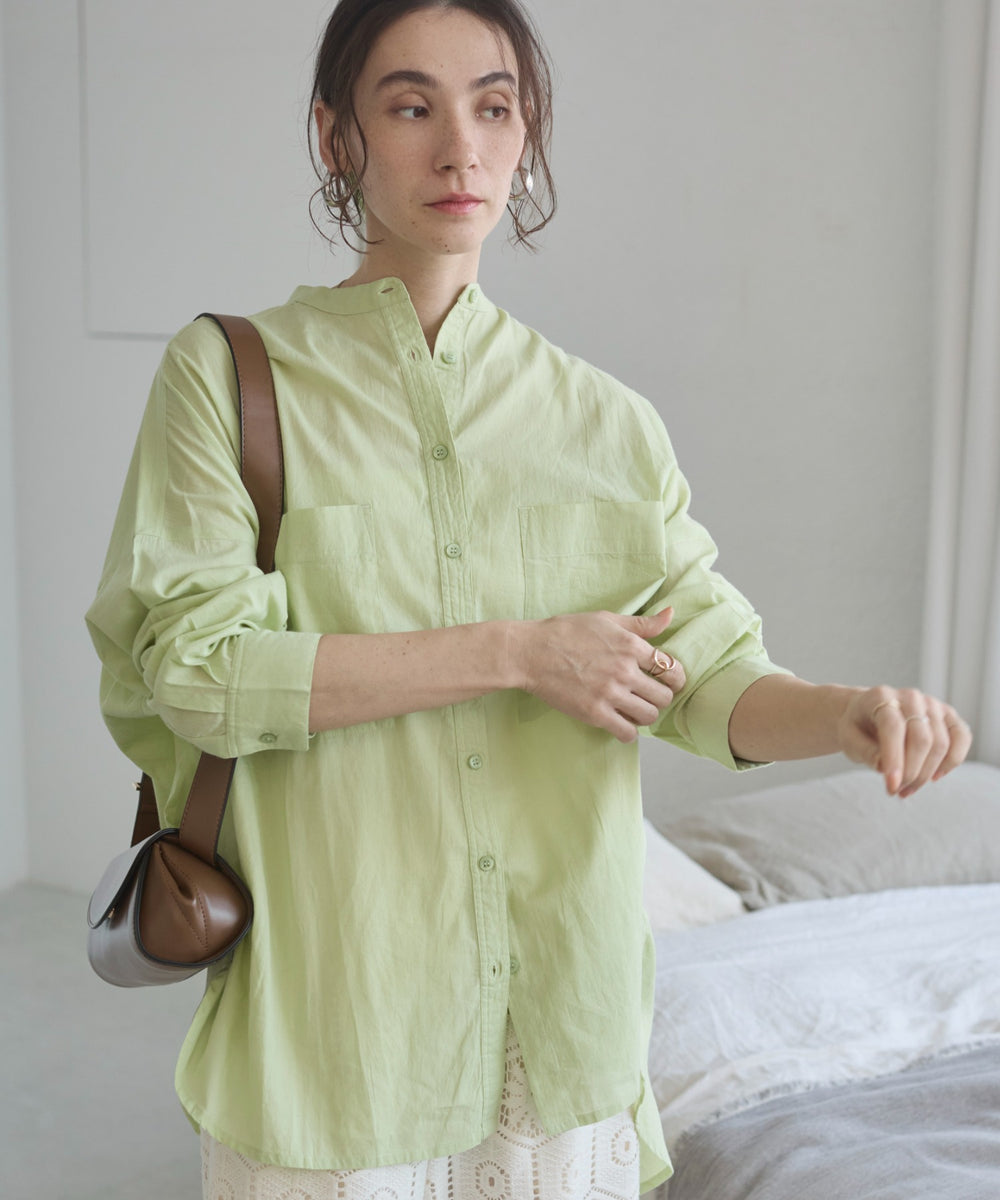 キャンブリックボイルオーバーシャツ