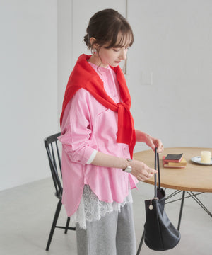 キャンブリックボイルオーバーシャツ