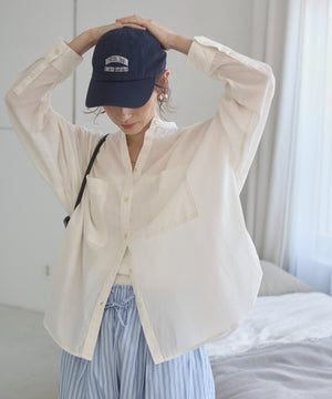 キャンブリックボイルオーバーシャツ