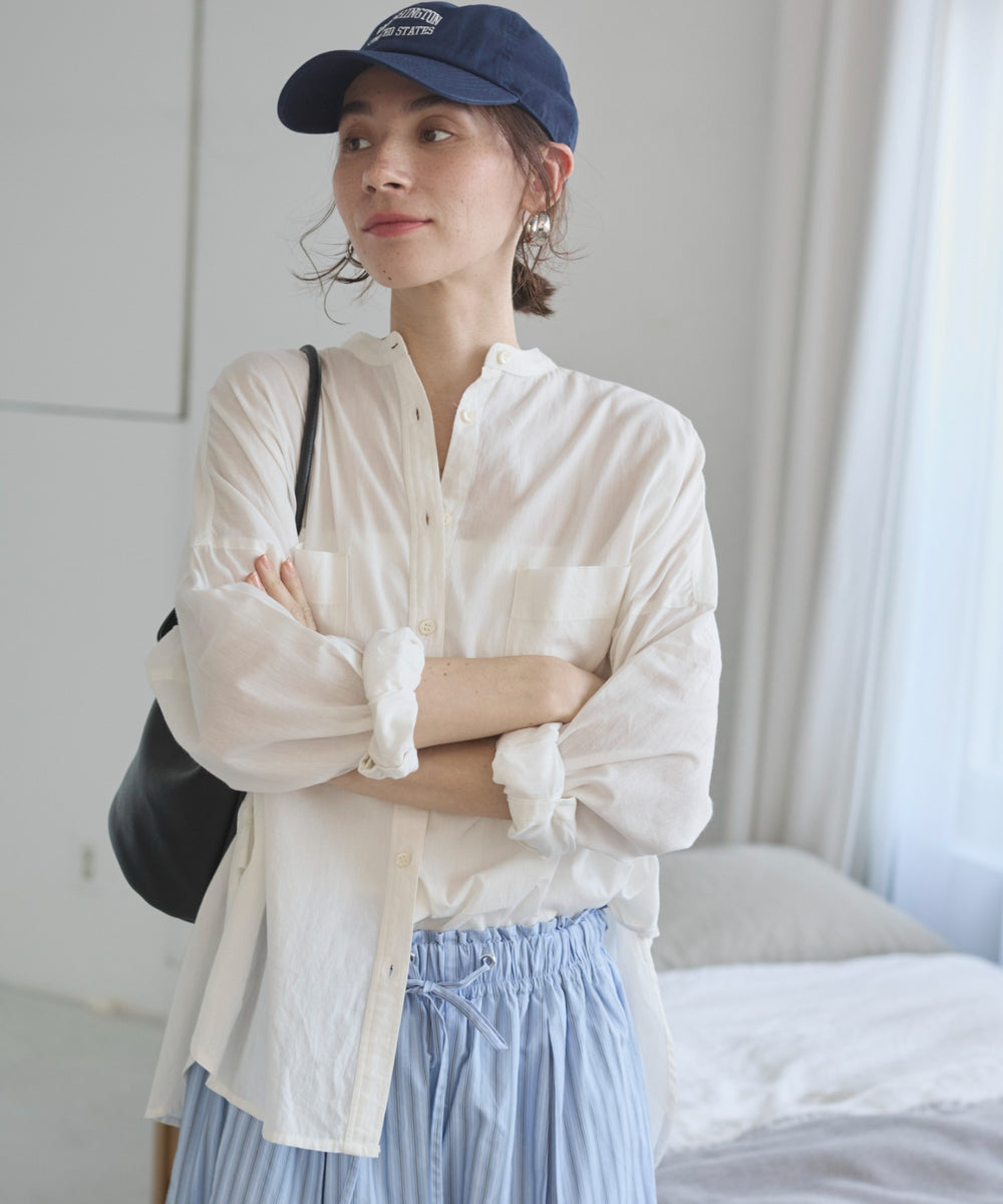 キャンブリックボイルオーバーシャツ