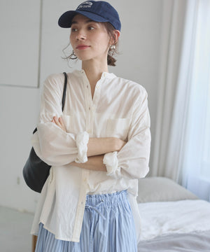 キャンブリックボイルオーバーシャツ