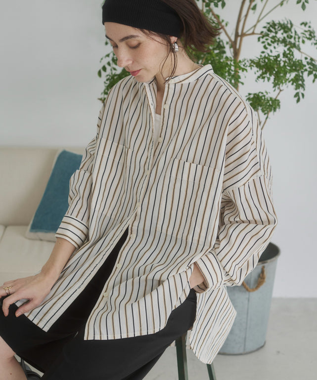 キャンブリックボイルオーバーシャツ