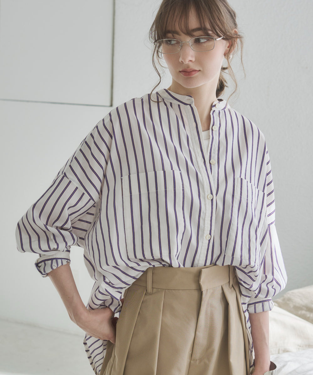 キャンブリックボイルオーバーシャツ