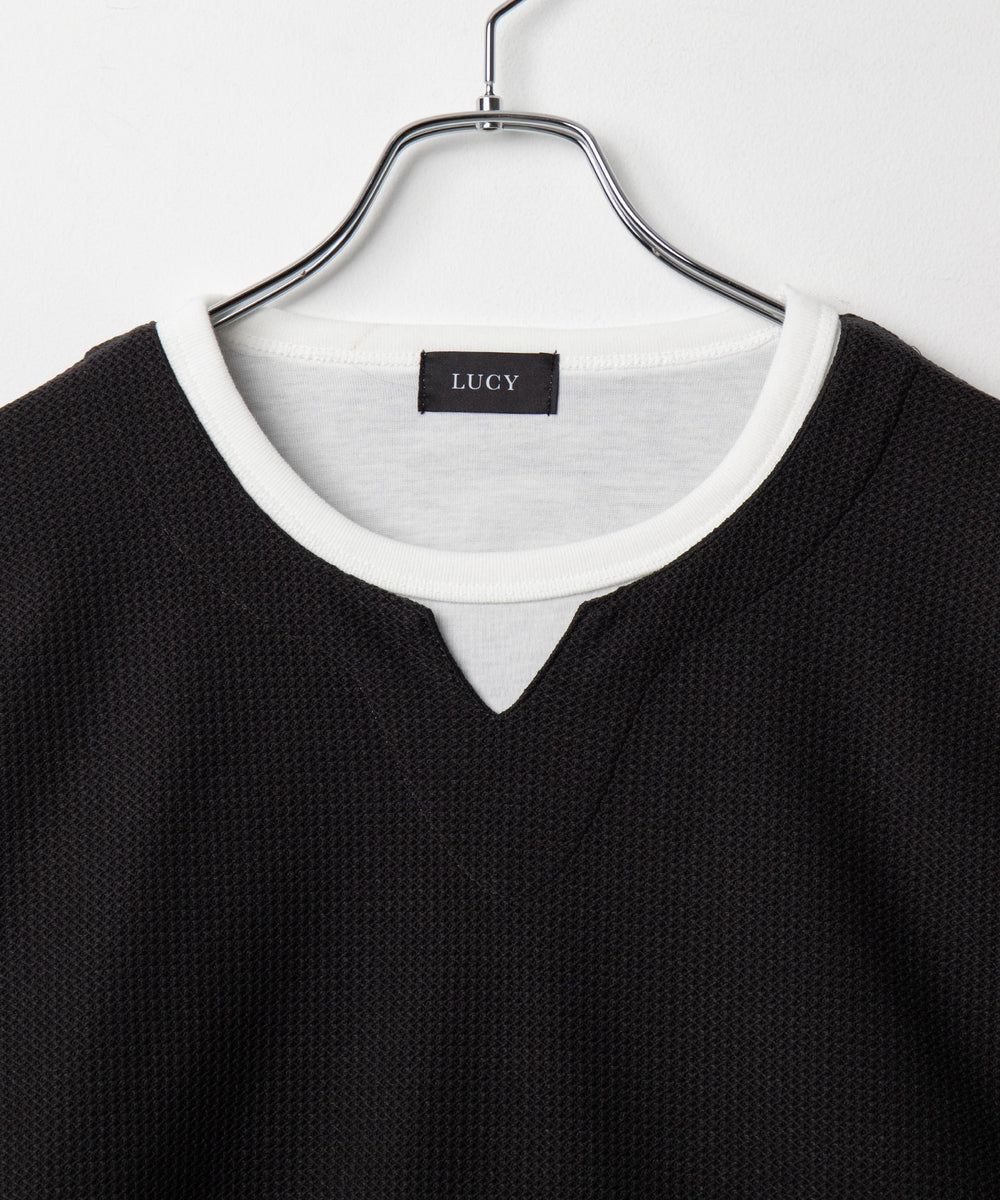 フェイクレイヤードキーネックT（LS）