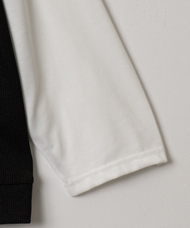 フェイクレイヤードモックネックベストT（LS）