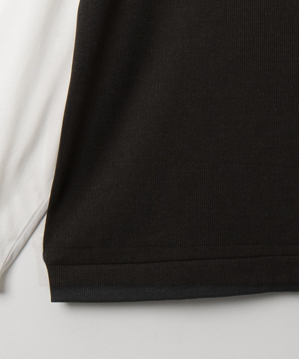 フェイクレイヤードモックネックベストT（LS）