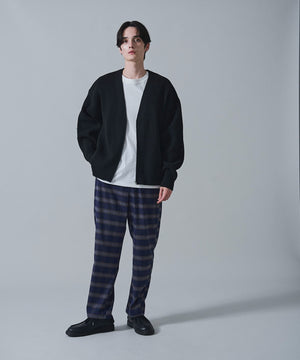 ブルーチェック　モデル：180㎝　L着用