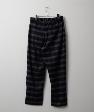 チェックテーパードスラックス