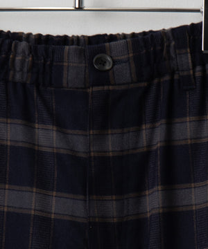 チェックテーパードスラックス