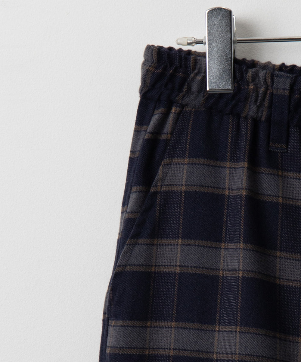 チェックテーパードスラックス