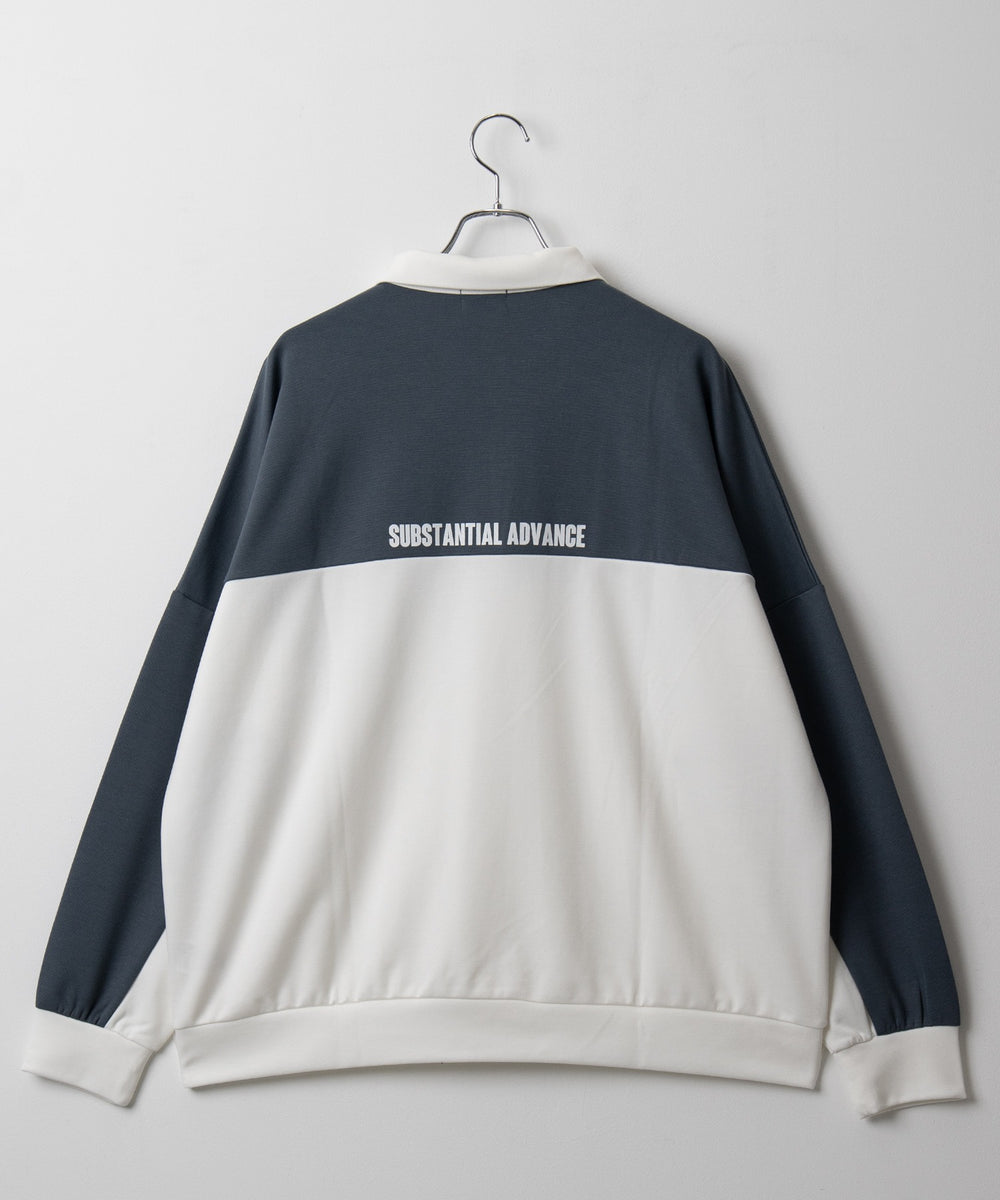 ドルマンポンチハーフZIPプルオーバー