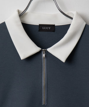 ドルマンポンチハーフZIPプルオーバー