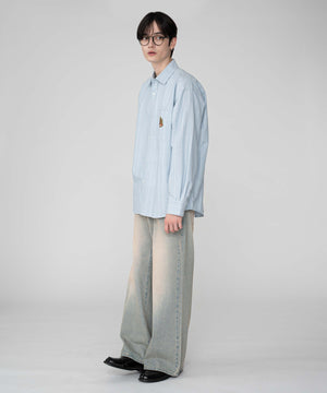 ブルーストライプ モデル：180cm L着用