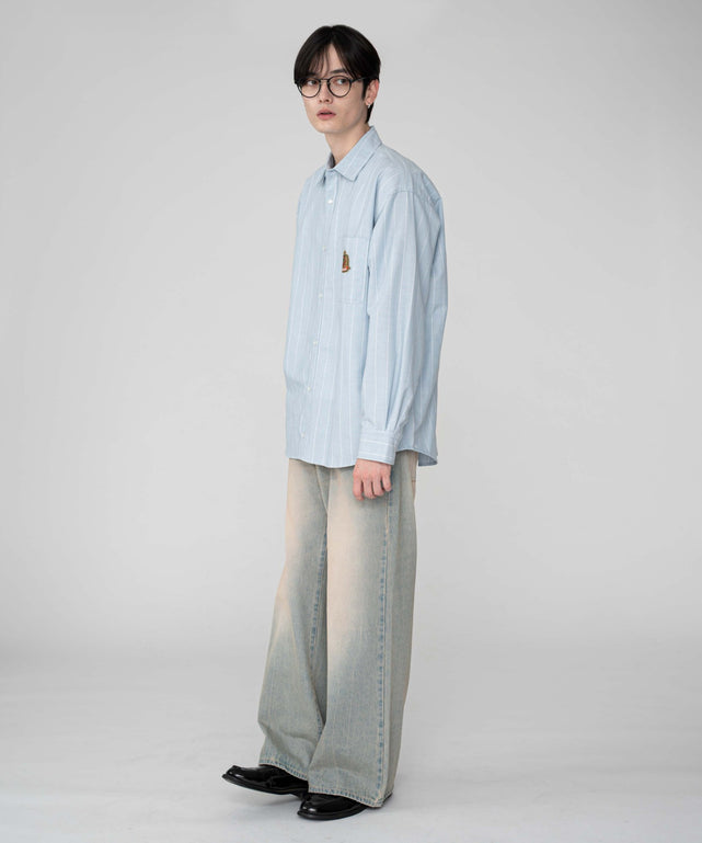 ブルーストライプ モデル：180cm L着用