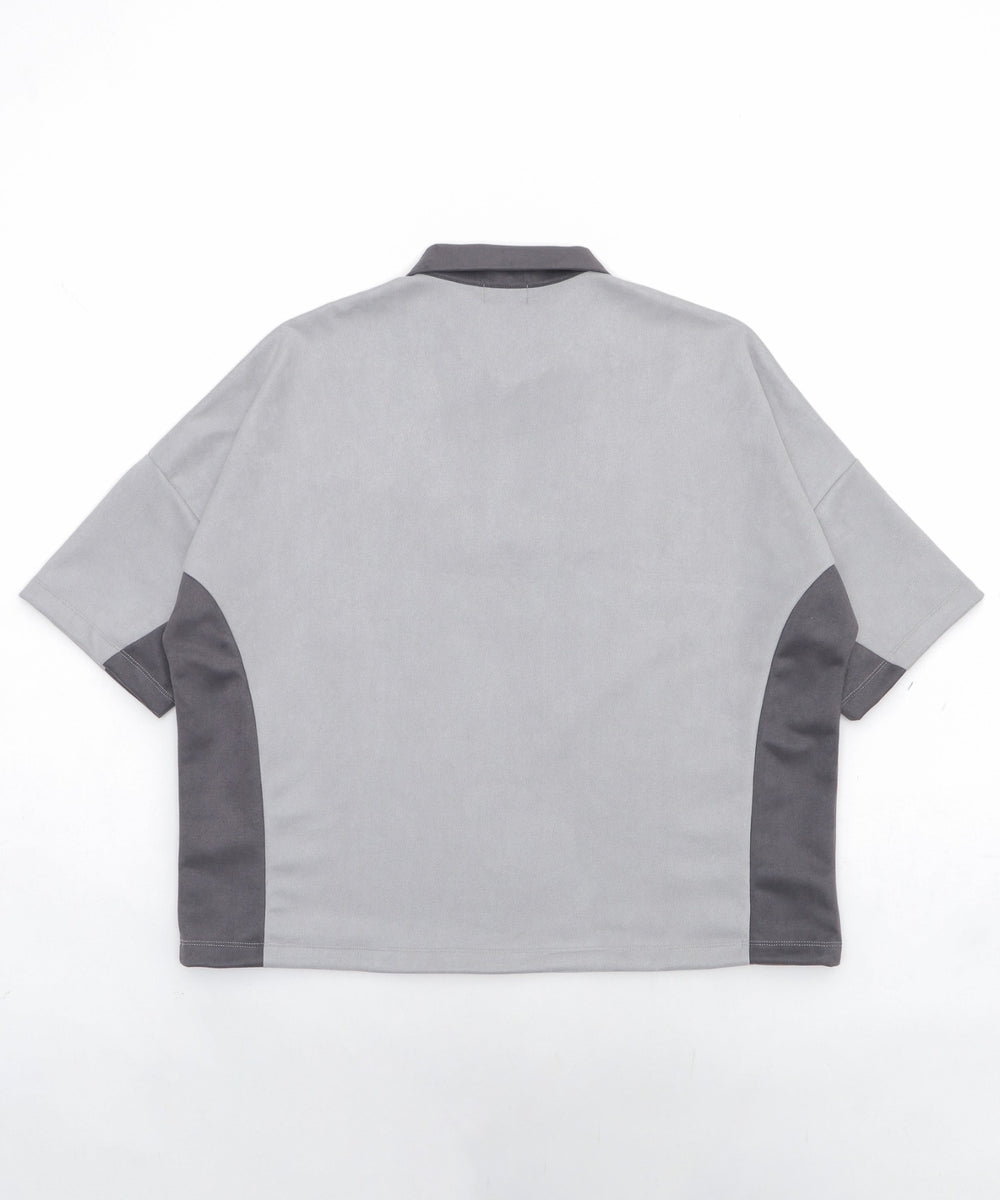 フェイクスウェードドルマンハーフZIPT（SS）