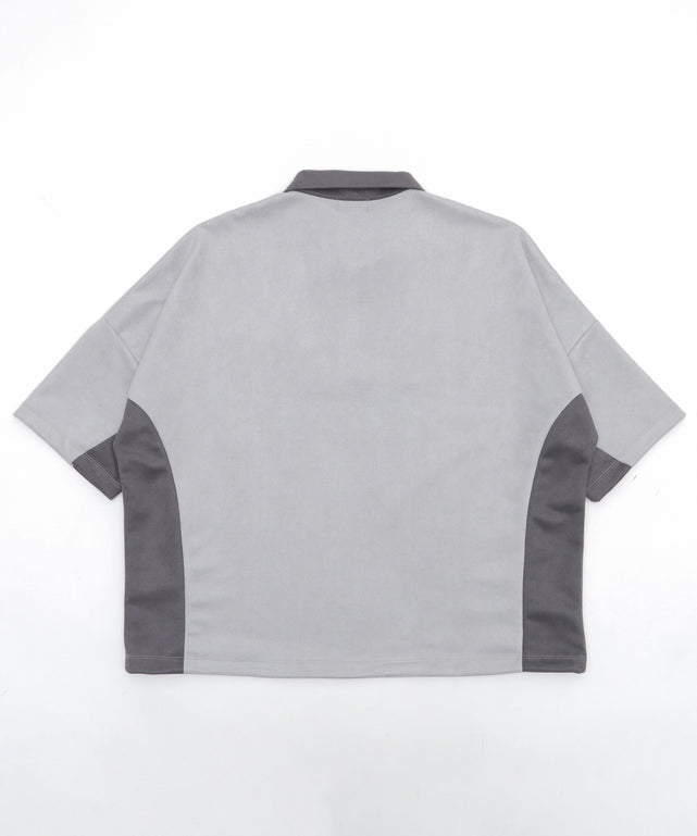 フェイクスウェードドルマンハーフZIPT（SS）