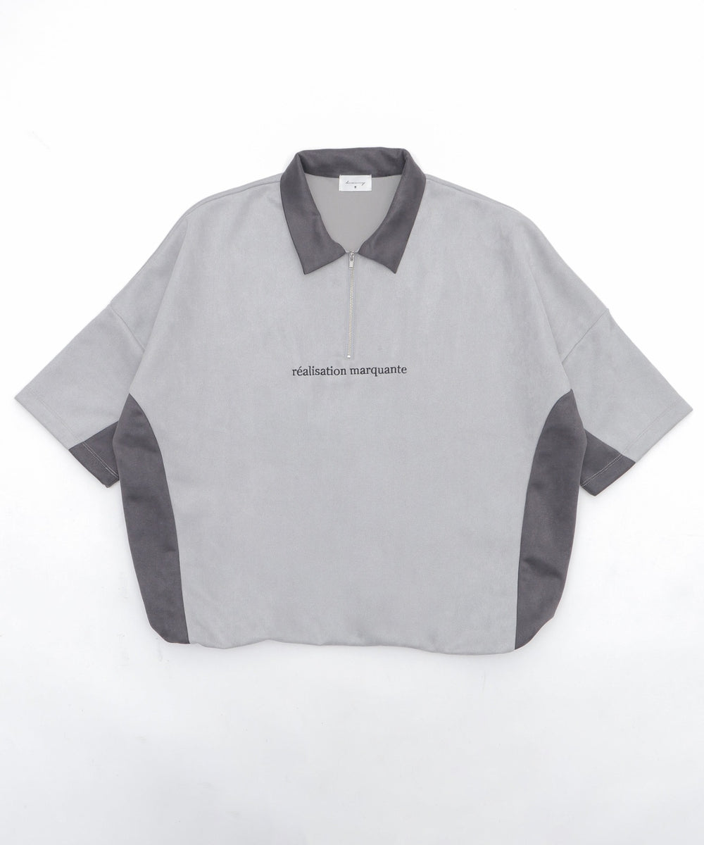 フェイクスウェードドルマンハーフZIPT（SS）