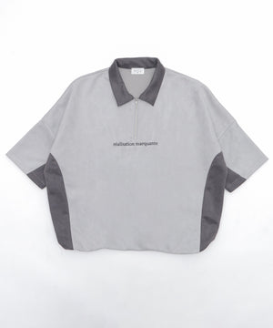 フェイクスウェードドルマンハーフZIPT（SS）