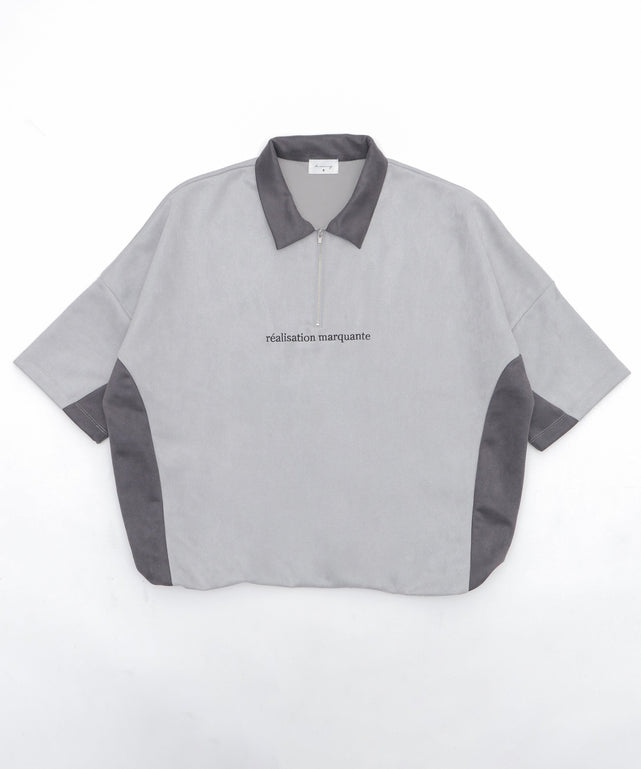 フェイクスウェードドルマンハーフZIPT（SS）