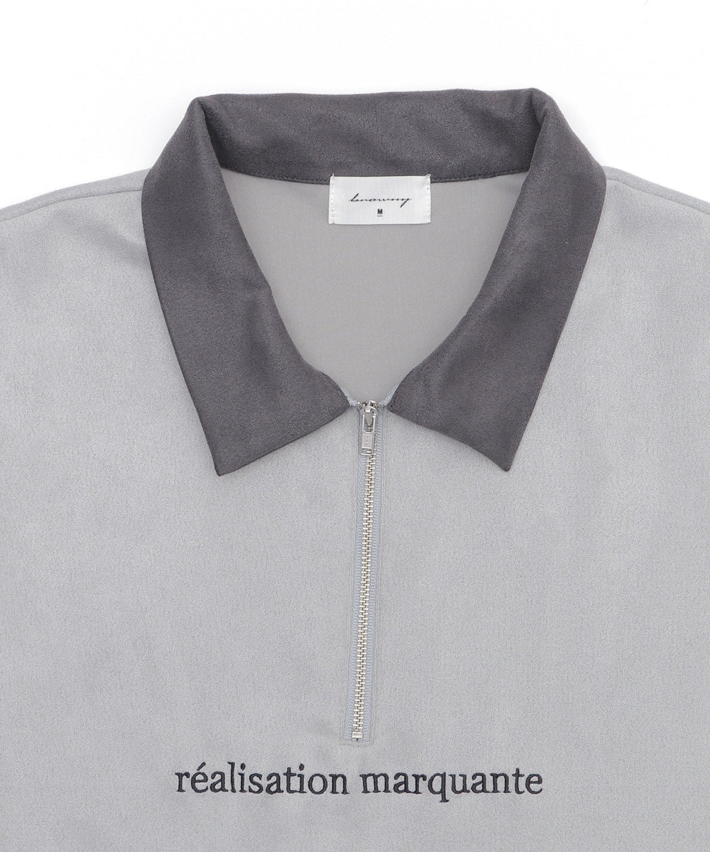 フェイクスウェードドルマンハーフZIPT（SS）