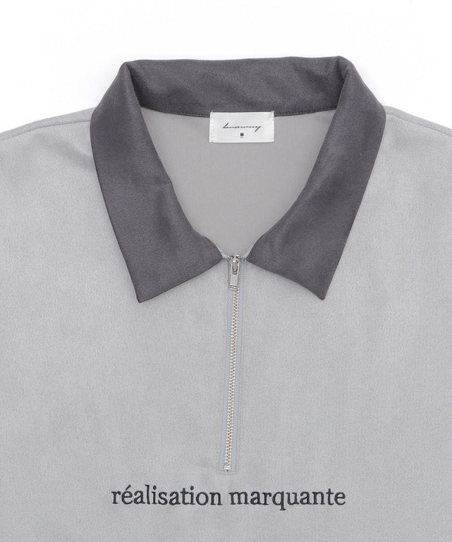 フェイクスウェードドルマンハーフZIPT（SS）