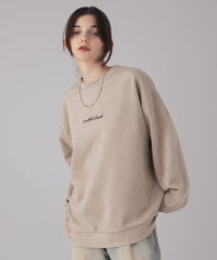 アクセ付きフェイクスウェードプルオーバー