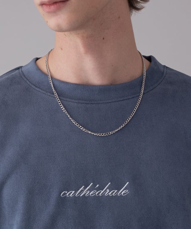 アクセ付きフェイクスウェードプルオーバー